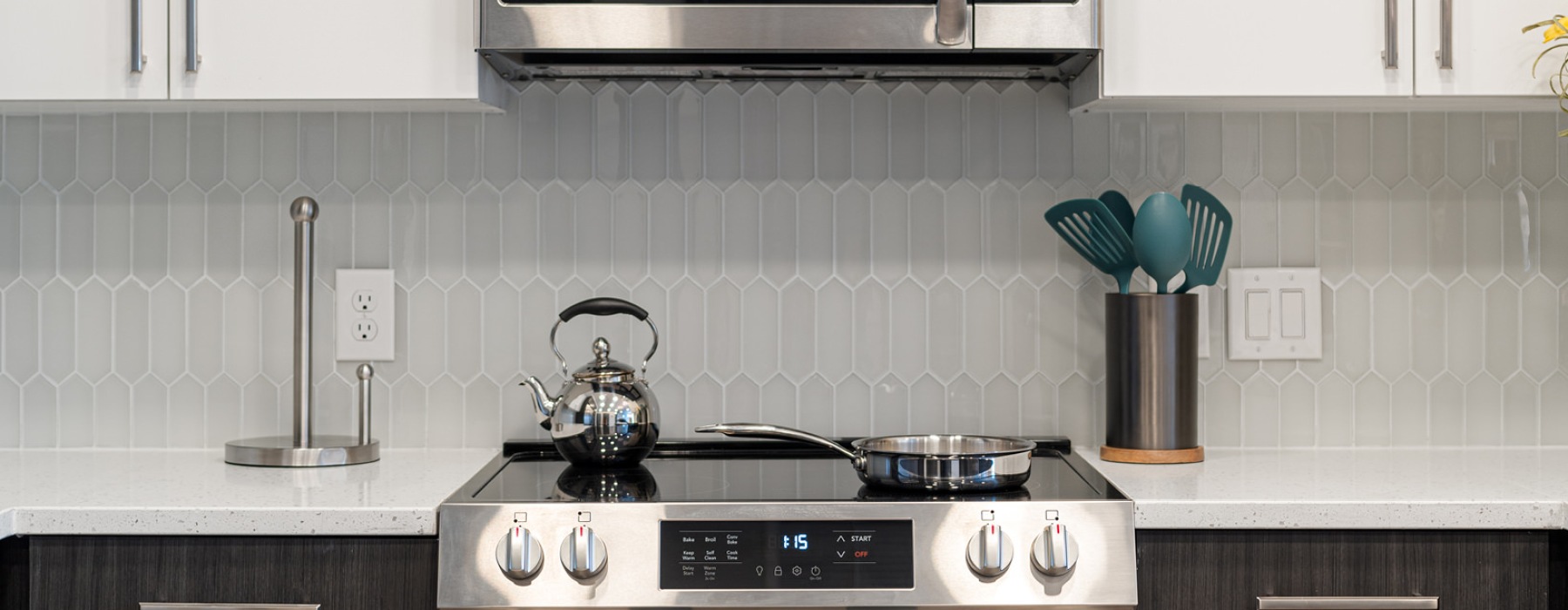 Well-lit kitchen with ample counter space